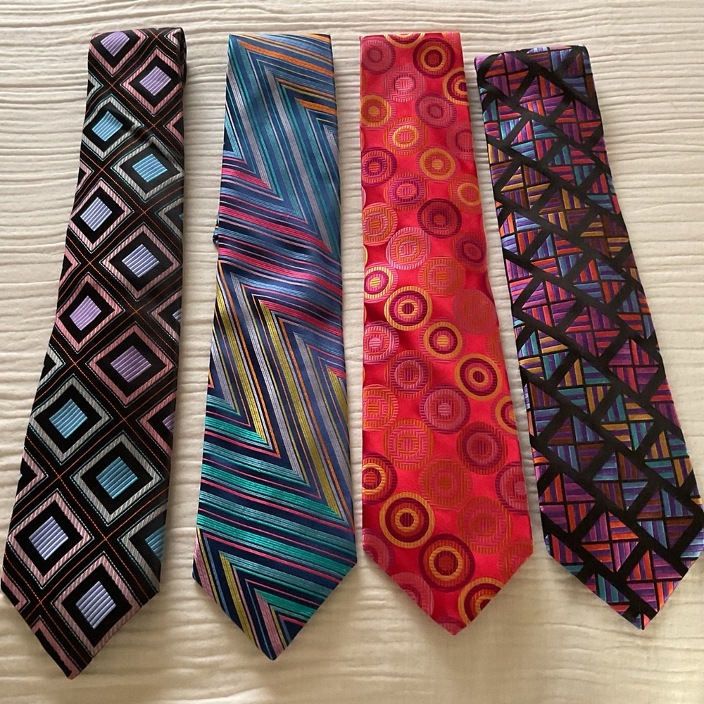 Robert Talbott Multicolor Geometric Ties 25.00 Ea… - image 1